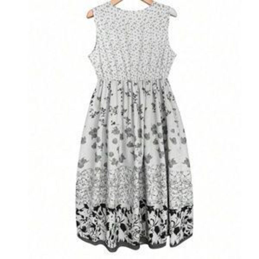 Plus Floral Print Tank summer Cottagecore Dress - Picture 4 of 5